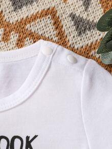 Baby Boy Letter Graphic Tee - White - View 4