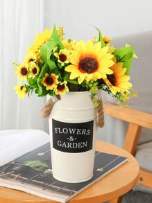 1 件字母图案花瓶、家居装饰、花瓶、餐桌装饰 - 白色 - 查看 6