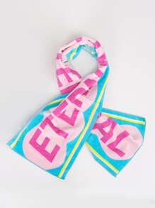1 pieza Toalla de deporte con estampado de letra de color al azar - Multicolor - Ver 5