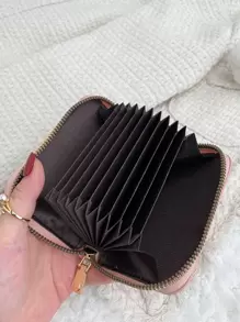 SOUTHLAND&KANGAROO 字母图形多卡卡片收纳袋 存储卡 轻薄拉链便携现金身份证卡片零钱袋 生日礼物 情人节周年纪念日 女士女孩青少年 大学生学生礼品袋 教师礼品 热粉色优质皮革卡夹钱包 名片夹信用卡夹 女士钱包 迷你钱包 钱包 卡片钱包 - 淺粉色 - 查看 3