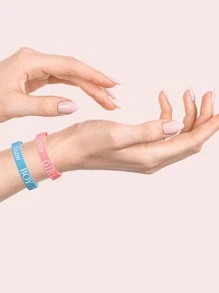 8pcs Gender Reveal Party Wristbands - Multicolor - View 2
