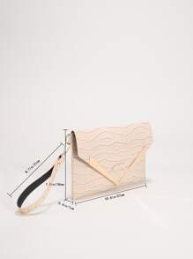 鱷魚壓紋翻蓋信封包