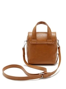 Túi đeo chéo Nữ Tua màu trơn Có thể điều chỉnh được Tay cầm Top Thanh lịch - màu nâu - Xem 3