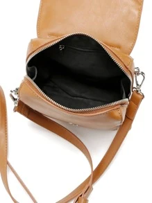 Túi đeo chéo Nữ Tua màu trơn Có thể điều chỉnh được Tay cầm Top Thanh lịch - màu nâu - Xem 6