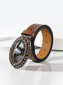 Dụng cụ bấm lỗ & đai khóa hình bầu dục Rhinestone Decor - Nhiều màu - Xem 3