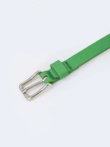Square Buckle Belt With Punch Tool - Green - View 4