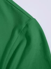 SHEIN Unity Áo thun nữ Lá thư Giải trí - màu xanh lá - Xem 4