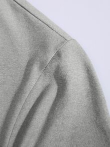 SHEIN Unity 数字和字母图案 T 恤 图案 T 恤 女式上衣 - 淺灰色 - 查看 4