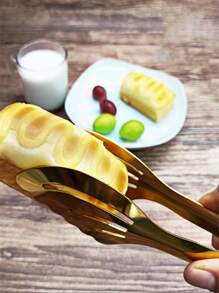 1入組不銹鋼燒烤廚房鉗帶矽膠尖 - 金色 - 查看 4