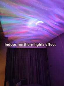 1 pieza lámpara de proyector recargable Aurora de sincronización de música con control remoto - Multicolor - Ver 3