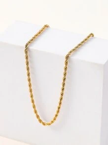 扭結設計項鍊 - 金黃色 - 查看 1