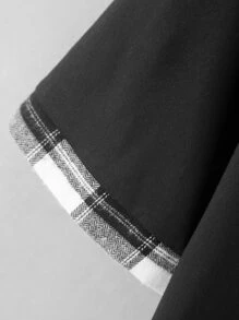 Manfinity Hypemode Tops Nam Dây kéo Sọc ca rô Sẵn sàng - màu đen - Xem 4