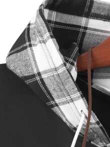 Manfinity Hypemode Tops Nam Dây kéo Sọc ca rô Sẵn sàng - màu đen - Xem 5