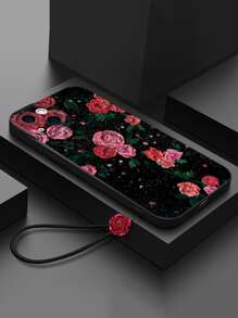 1 件复古玫瑰天使眼挂绳手机壳，适用于 iPhone 16 15 14 13 12 11 XS XSMAX 7P 7SE、三星 S24U 23UY 22U S20FE S21FE A55 A54 A53 A35 - 彩色 - 查看 1