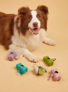 4 cái màu ngẫu nhiên túi phân thú cưng và 1 cái túi đựng rác - Nhiều màu - Xem 2