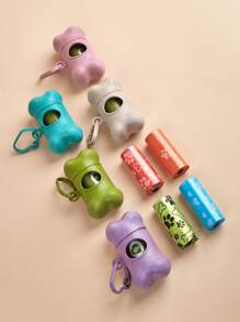 4 cái màu ngẫu nhiên túi phân thú cưng và 1 cái túi đựng rác - Nhiều màu - Xem 3