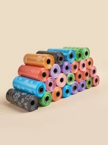 7 cái Màu ngẫu nhiên Paw Print Pet Poopbag, Doggie Bô Bag, Paw Print Sản phẩm vệ sinh - Nhiều màu - Xem 5