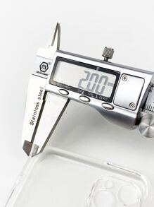 Letni różowy kwiat i grafika literowa Przezroczysty futerał na telefon kompatybilny z iPhone 15/15Pro/15Plus/15Promax