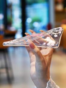 花朵字母圖形透明手機殼 - 彩色 - 查看 4