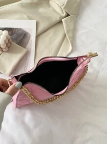 Minimalist Stitch Detail Bag - Baby Pink - View 5
