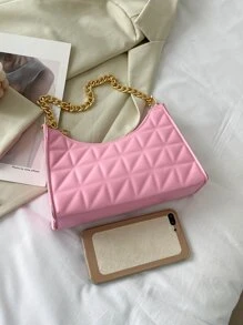 Minimalist Stitch Detail Bag - Baby Pink - View 7