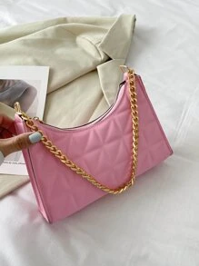Minimalist Stitch Detail Bag - Baby Pink - View 8