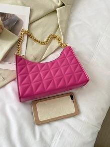 Tối giản Chi tiết đường khâu Cái túi - Màu Hồng Tươi - Xem 7