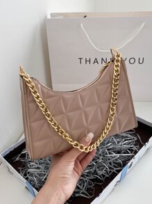 Tối giản Chi tiết đường khâu Cái túi - Màu Khaki - Xem 1