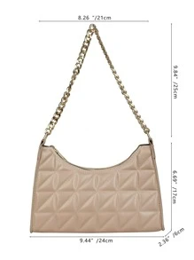 Tối giản Chi tiết đường khâu Cái túi - Màu Khaki - Xem 3