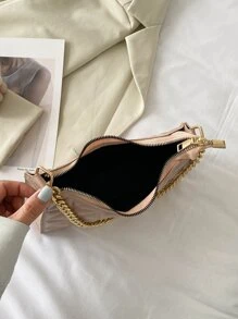 Tối giản Chi tiết đường khâu Cái túi - Màu Khaki - Xem 5