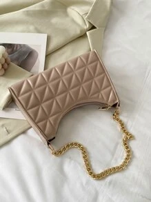 Tối giản Chi tiết đường khâu Cái túi - Màu Khaki - Xem 7