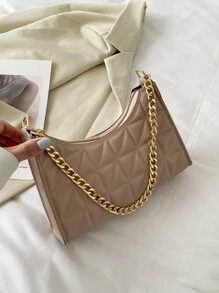 Tối giản Chi tiết đường khâu Cái túi - Màu Khaki - Xem 8