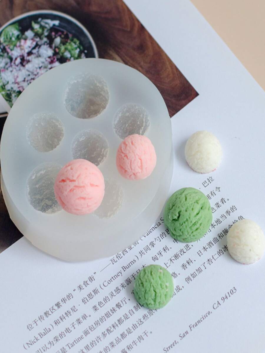1pc Ice Cream Design DIY Silicone Mold - Clear - View 1