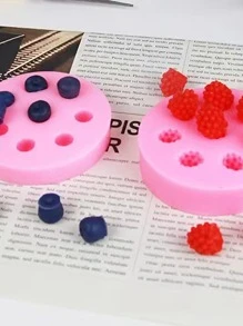 2 件可重复使用的 DIY 硅胶模具，简易粉色可洗硅胶模具，适合 DIY 爱好者 - 玫紅色 - 查看 3