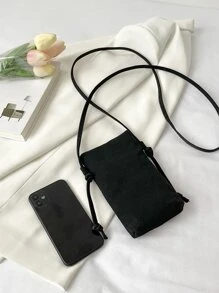 Minimalist Canvas Square Bag Lightweight Fashion White-Collar Workers College Work Business Commute Office For Anniversary For Birthday Gift On Valentine Day Phone Phone Pouch IPhone Bag Pouch Phone Pouch Phone Bag For Women Wallet Purse Wallet