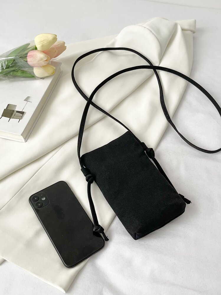 Minimalistisk canvas fyrkantig väska Lättviktsmode Tjänstemän Högskolearbete Företag Pendla Kontor För jubileum För Födelsedagspresent på Alla hjärtans dag Telefon Telefonväska IPhone Väska Påse Telefonväska Telefonväska För kvinnor Plånbok Handväska Plånbok - Svart - Visa 4