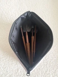 1 Túi Đựng Mỹ Phẩm Phong Cảnh Bướm Màu Xám Cầm Tay Slouchy Túi Vệ Sinh Di Động Túi Trang Điểm Cho Nữ Cô Gái Đựng Đồ Trang Điểm Hộp Đựng Đồ Trang Điểm - Xám - Xem 9