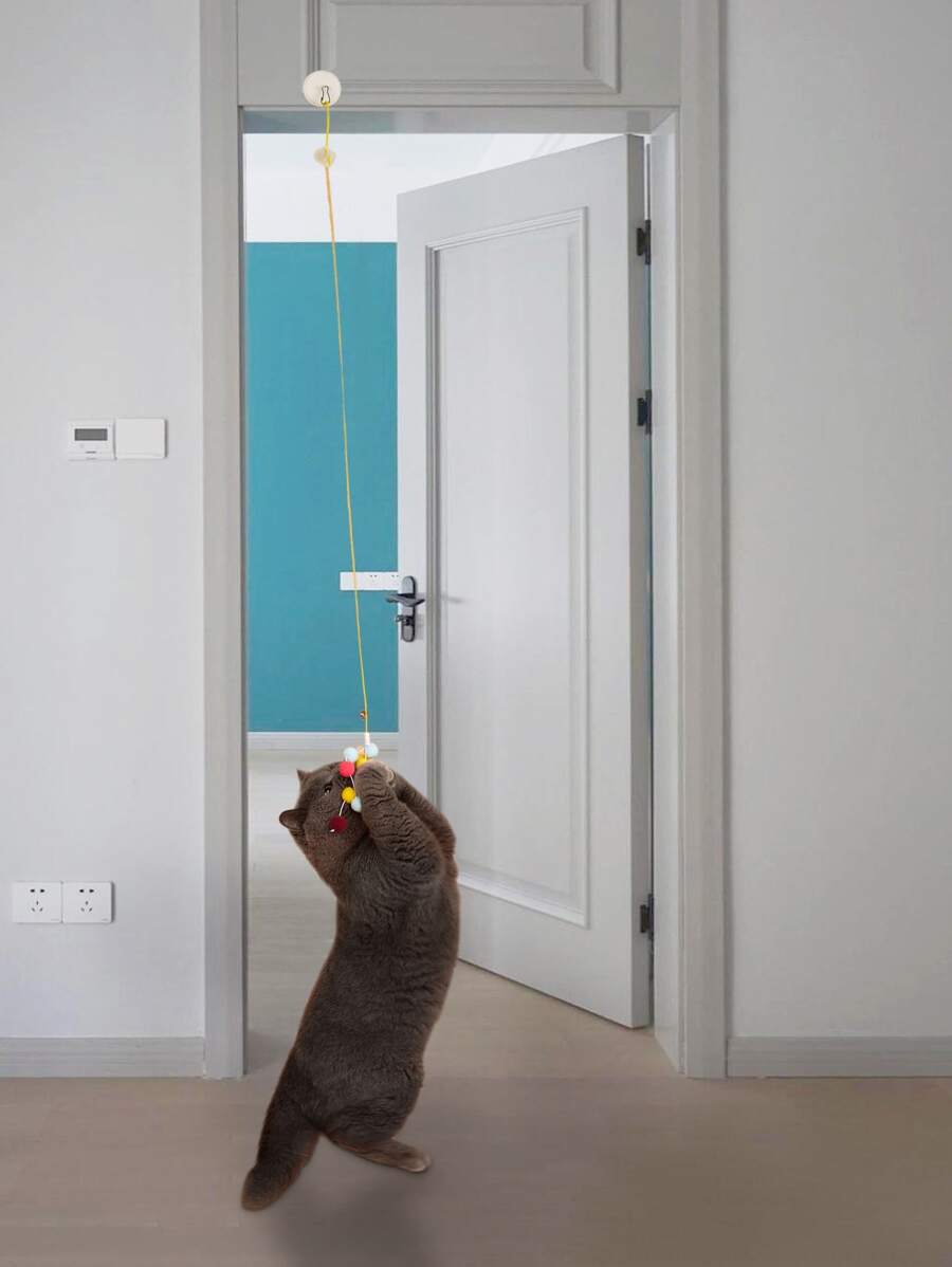 1入組隨機葡萄設計懸掛逗貓玩具 - 彩色 - 查看 1