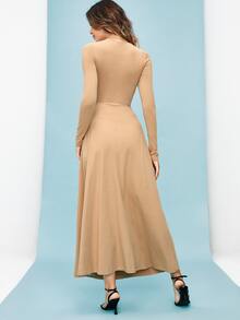 LORI STEPHENSON Twist Cut Out A-line Dress - Camel - View 2