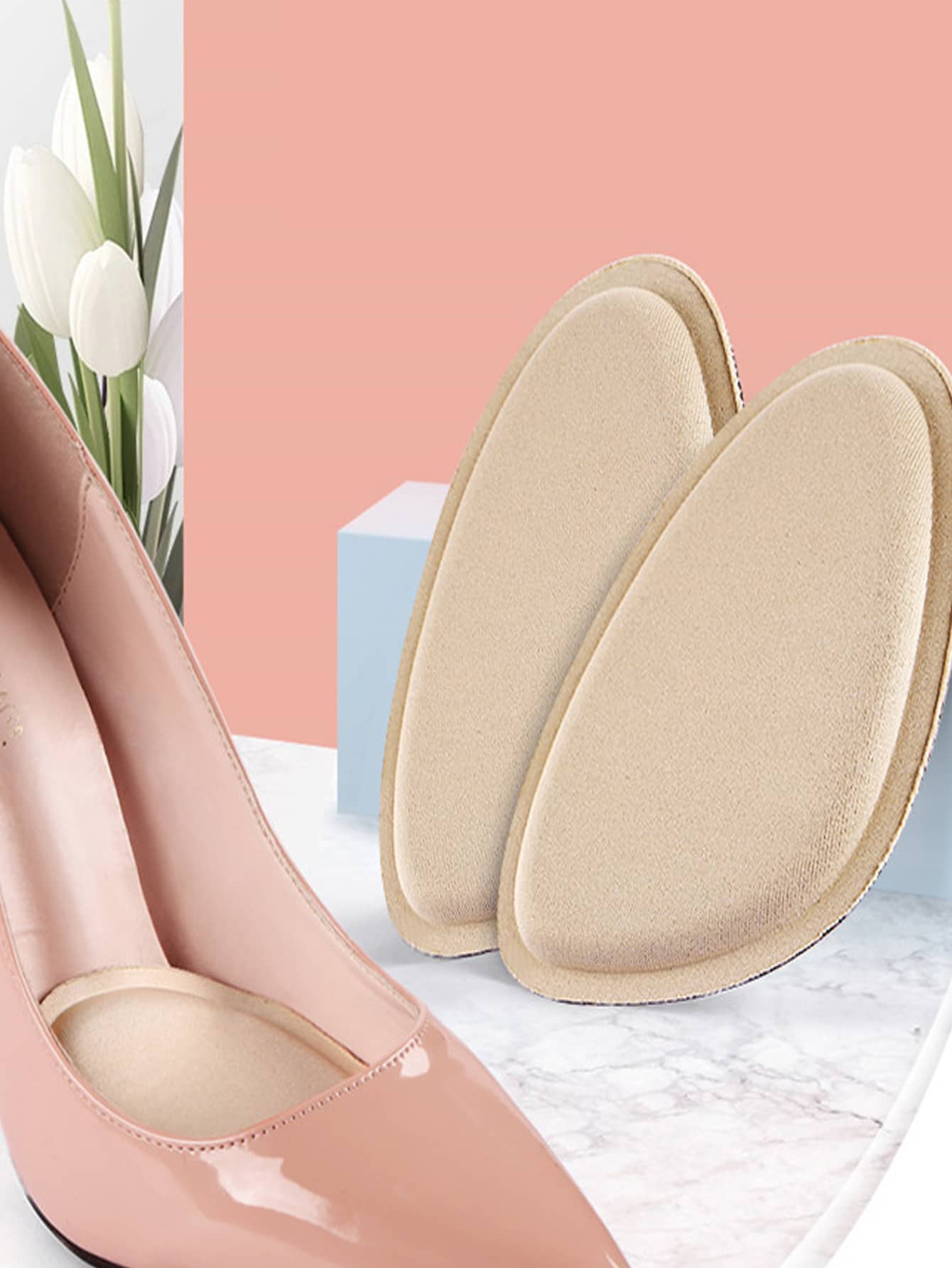 1pair Soft Metatarsal Pads - Brown - View 1