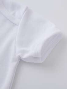 男嬰標語圖案按扣連體衣