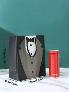 2pcs Tuxedo Pattern Gift Bag - Black and White - View 4