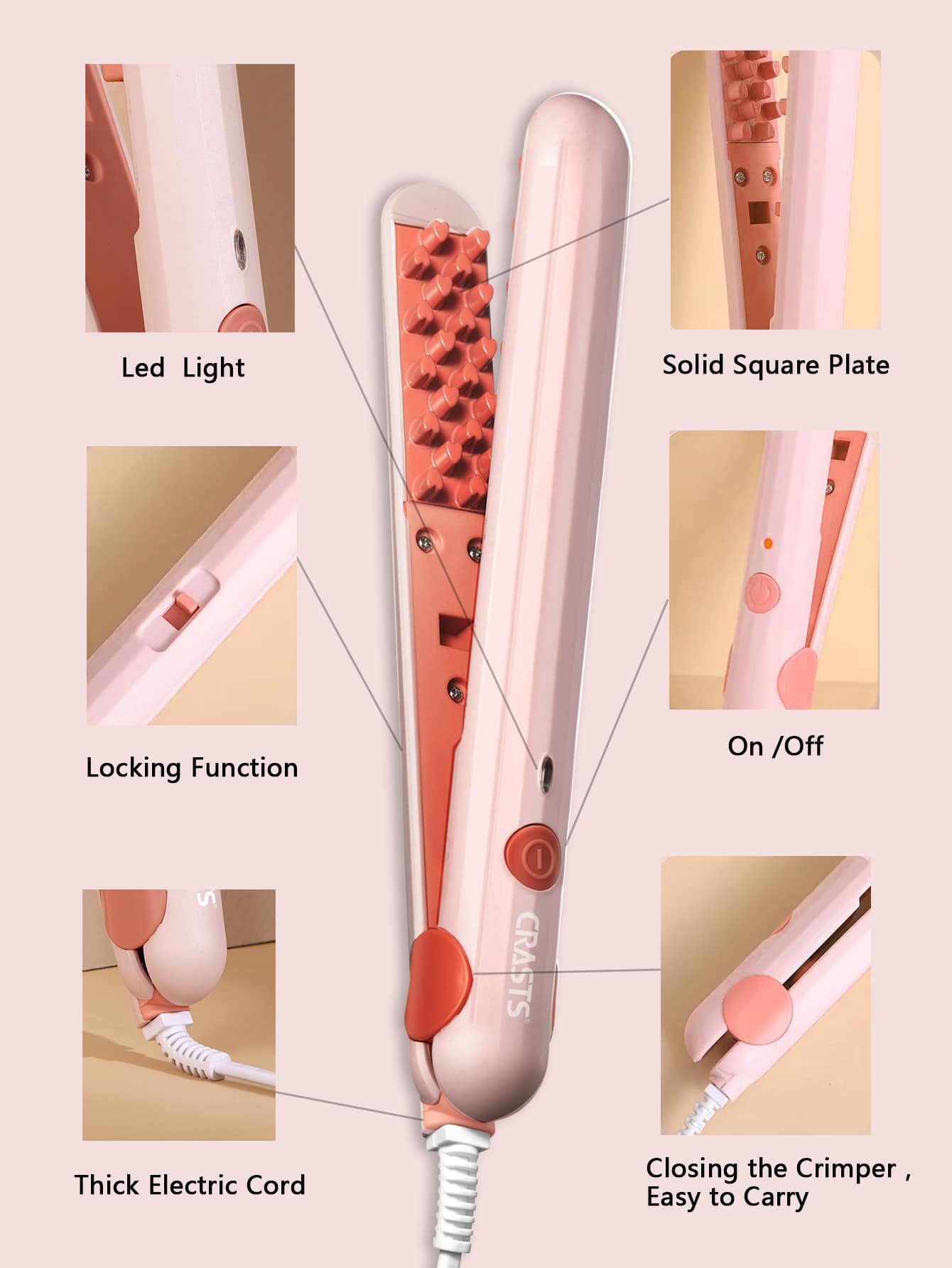 Corrugated Hair Crimping Iron Splint SHEIN USA