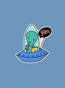 BailyCrawford Street Life 1sheet Alien Pattern Laptop Sticker - Multicolor - View 1