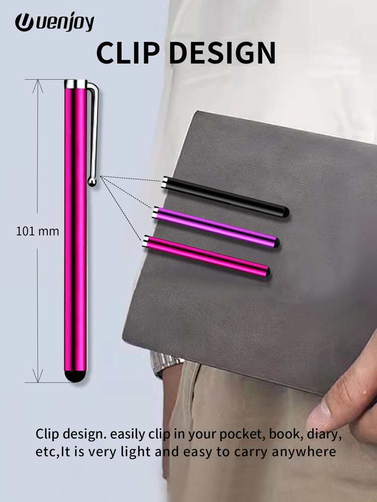 Uenjoy Handwriting Pen Set - 3pcs/Pack - Pink/Purple/Black - Multicolor - View 5