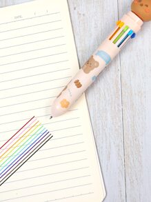 kabaxiong 1pc Cartoon Bear Decor Ballpoint Pen - Multicolor - View 3