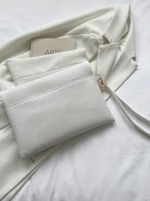 Square Bag Metal Decor Flap Square Bag, For Women, Rookies & White-Collar Workers,For Lady,For Female Lipsticks,For Dinner/Banquet,For Prom,For Wedding,For Party - White - View 7