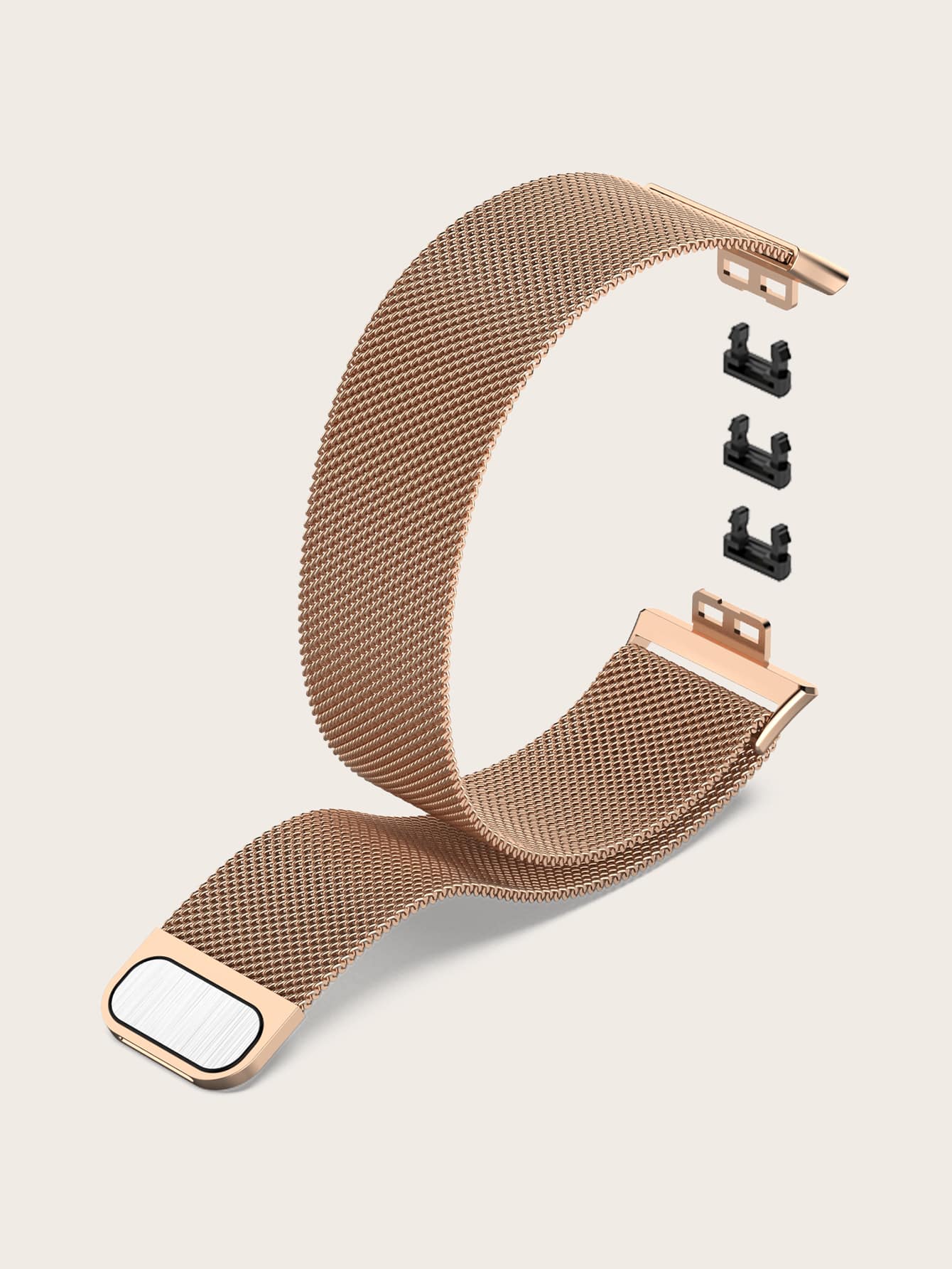 Milanese Watchband Compatible With Huawei Watch Fit - Rose Gold - View 1