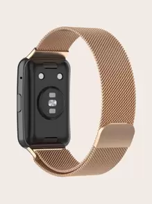 Milanese Watchband Compatible With Huawei Watch Fit - Rose Gold - View 3