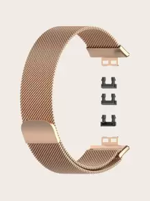 Milanese Watchband Compatible With Huawei Watch Fit - Rose Gold - View 4